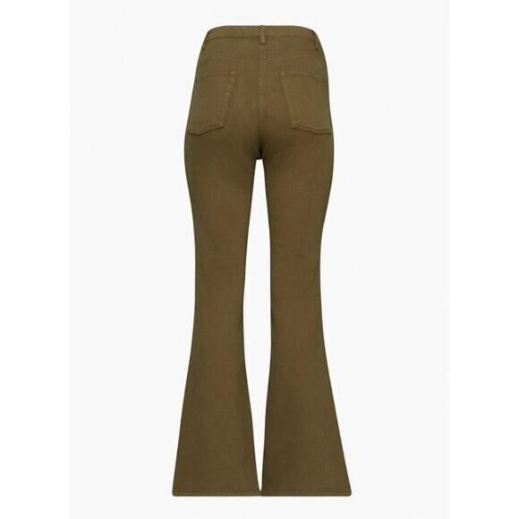 WILFRED FREE Aritzia Twostep Pant High Rise Flared Pant Sz 2 GD Rustical Brown - Picture 4 of 10